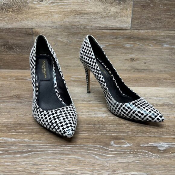 Donna Karan Houndstooth Pointed Toe Stiletto Pumps Women's Size 6.5 - Picture 6 of 8